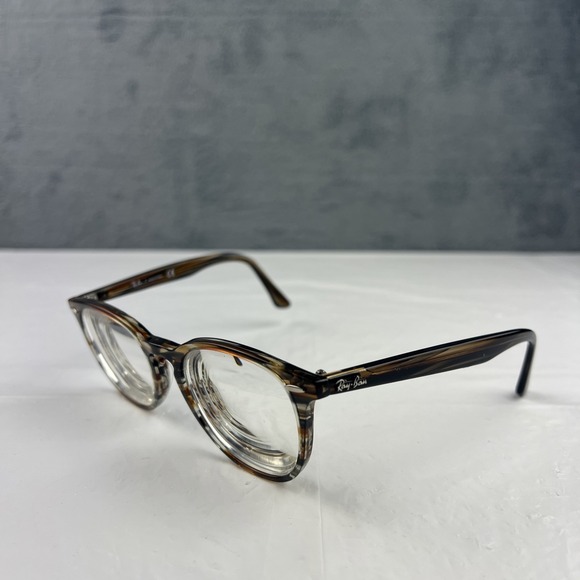 Ray-Ban RB7159 5749 Eyeglasses Polished Gray Striped Clear FRAMES ONLY 50-20-145